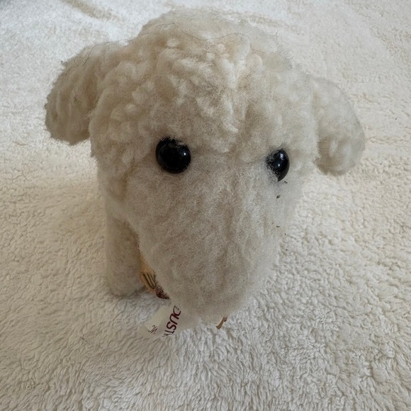 Vtg Stratton Woolex Sheep Plush Salesman Sample w/ Bell Ribbon Promotional gift - Picture 7 of 11